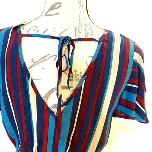 Band of Gypsies Annie Short Sleeve Ruffle Dress XS - Picture 10 of 15